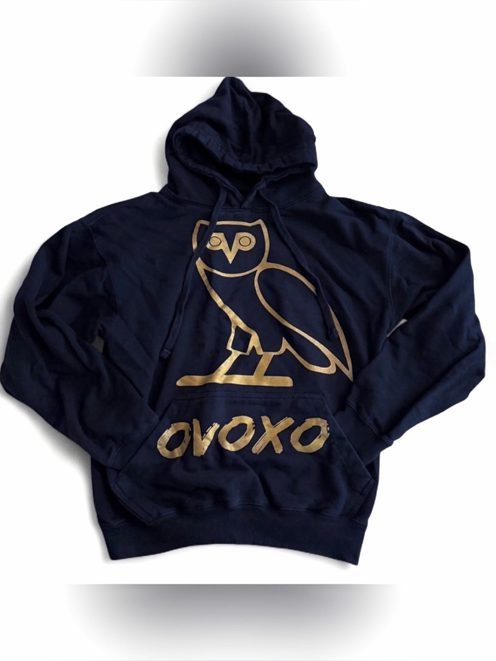 OVO October’s Very Own Black & Gold Owl Logo Hoodie – Men’s Medium
